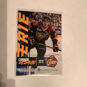 Connor McDavid game issued card